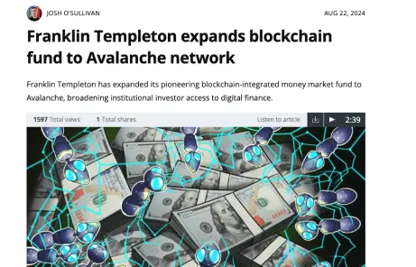 Franklin Templeton expands blockchain fund to Avalanche network