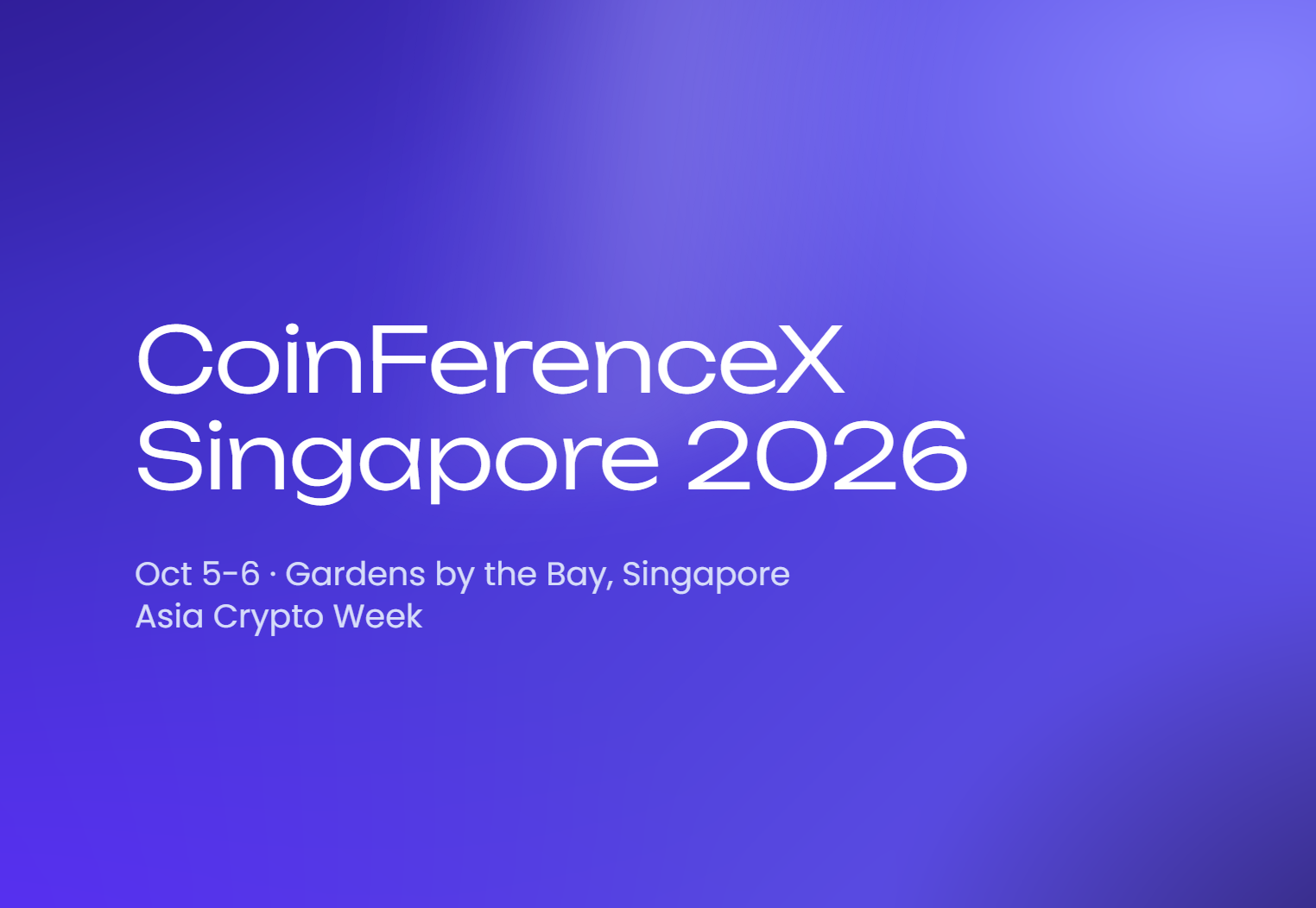 CoinFerenceX Singapore 2026: Dates, Venue, Speakers and Tickets